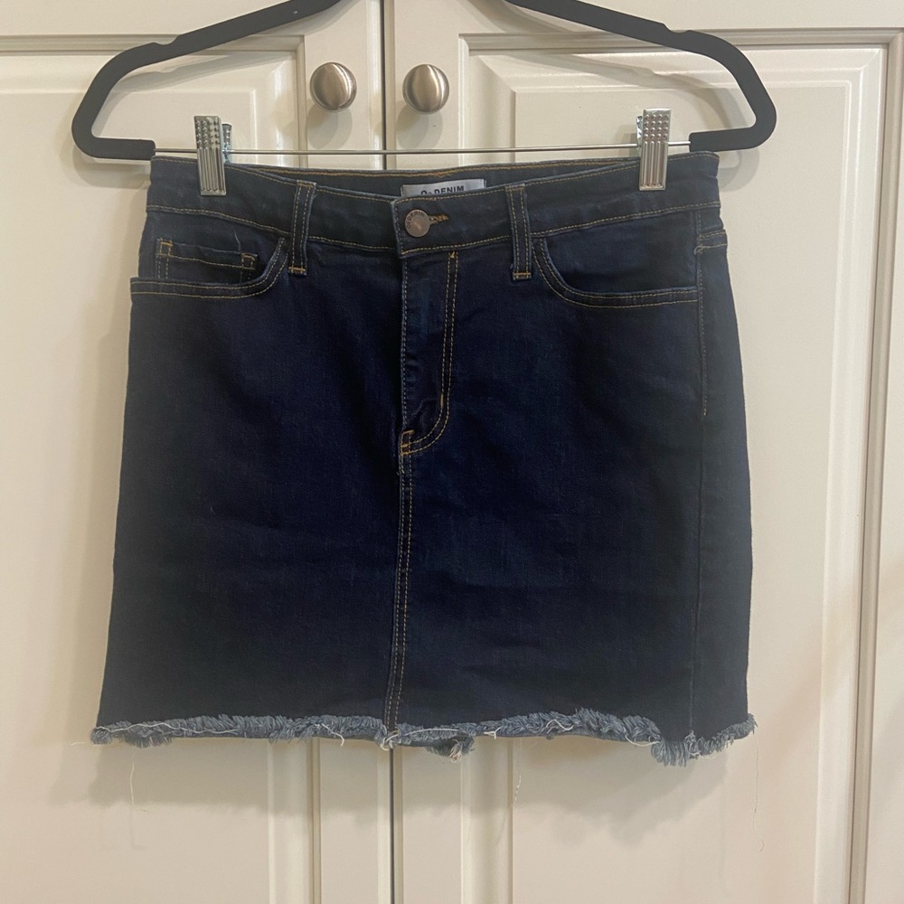 O2 Denim skirt dark wash size medium